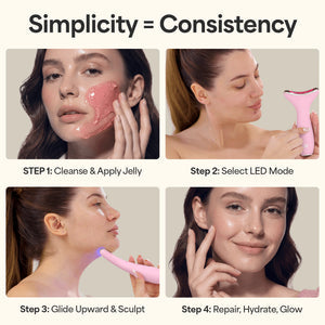 REVO Face Genie facial device with skincare product packaging